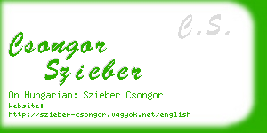 csongor szieber business card
